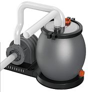 STERMAY 57007 Песочный фильтр-насос 100w, 4,5/3,м3/ч, резервуар для песка 11кг, фракция 0.45-0.85мм