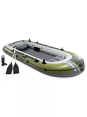 Intex 66334 Надувная лодка "Seahawk 4" 351х145х48см, алюм.вёсла 137см, насос 68614, до 480кг